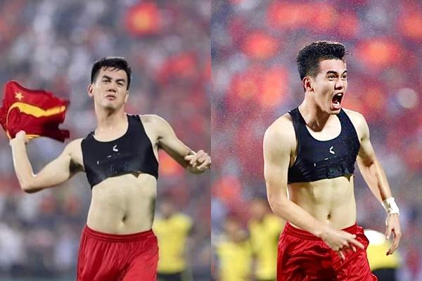 Nguyen Tien Linh’s reaction after showing off his bra got a yellow card