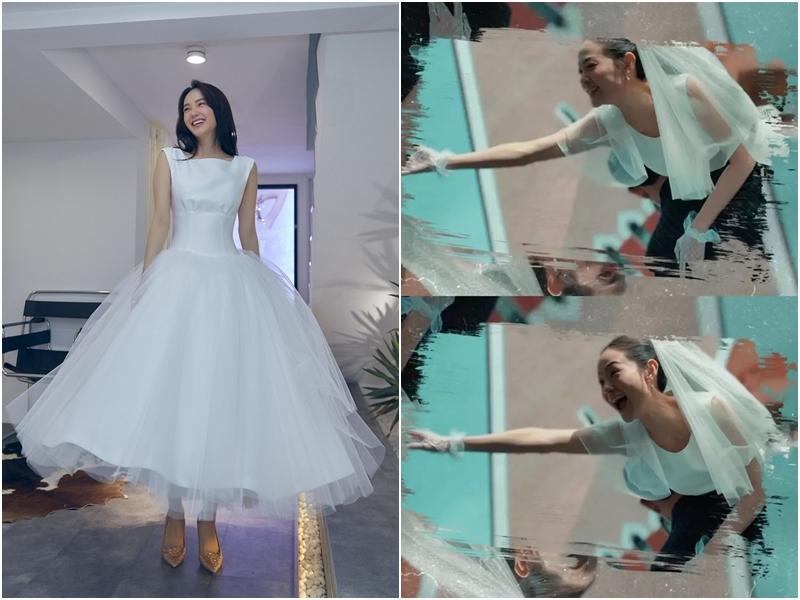 Cận cảnh những bộ váy trong ảnh cưới của Minh Hằng-5