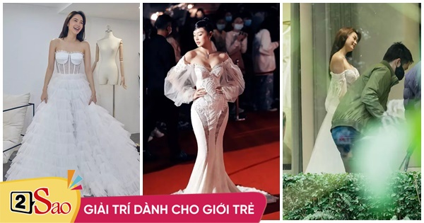 The times Minh Hang caused a fever with a series of luxurious wedding dresses