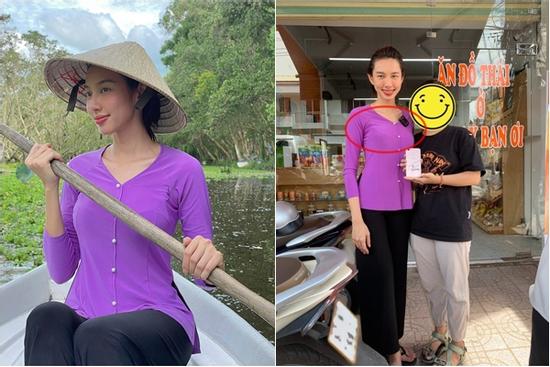 Thùy Tiên lộ nội y kém duyên khi mặc áo bà ba