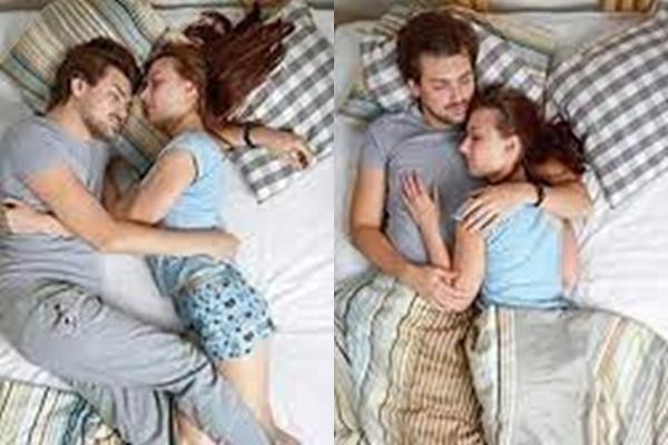 Look at the sleeping position to know immediately if the couple is happy or in danger of breaking up