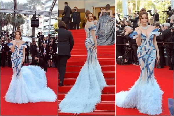 Lý Nhã Kỳ nghiện đầm xuyên thấu khi oanh tạc LHP Cannes-3