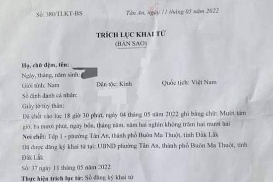 Bất ngờ mẹ khai tử cho con trai 3 tuổi dù con vẫn sống khỏe