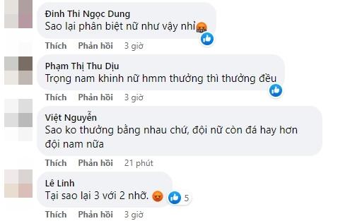 Trao thưởng bóng đá, Ngọc Trinh bị chỉ trích trọng nam khinh nữ-6