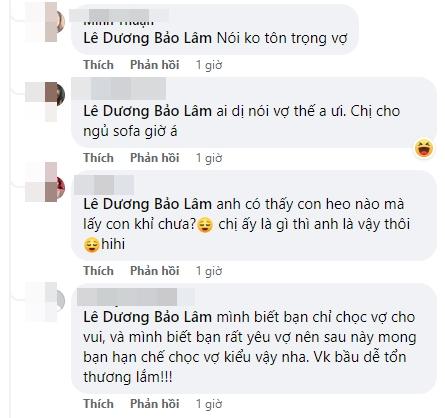 Lê Dương Bảo Lâm bị nhắc nhở khi gọi vợ bầu là heo-4