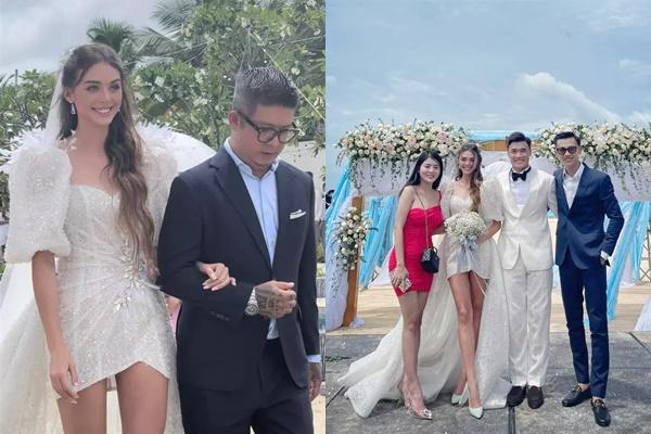 Cận cảnh và ý nghĩa mẫu váy cưới tuyệt đẹp của vợ Bùi Tiến Dũng-7