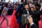 Người phụ nữ khỏa thân, không ngừng la hét trên thảm đỏ Cannes