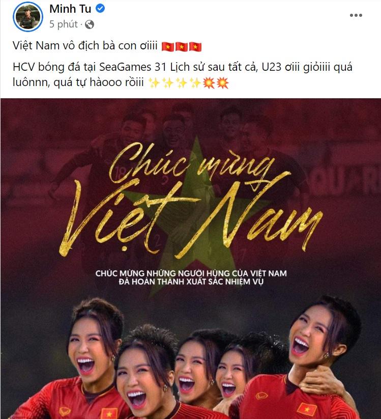 Sao Việt ăn mừng U23 Việt Nam: Nam Thư khô máu sân Mỹ Đình-5