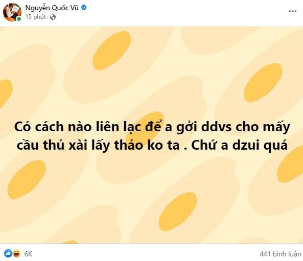 Ông xã Đoàn Di Băng tặng dung dịch vệ sinh cho U23 Việt Nam-2