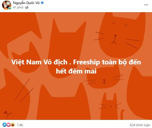 Ông xã Đoàn Di Băng tặng dung dịch vệ sinh cho U23 Việt Nam-3