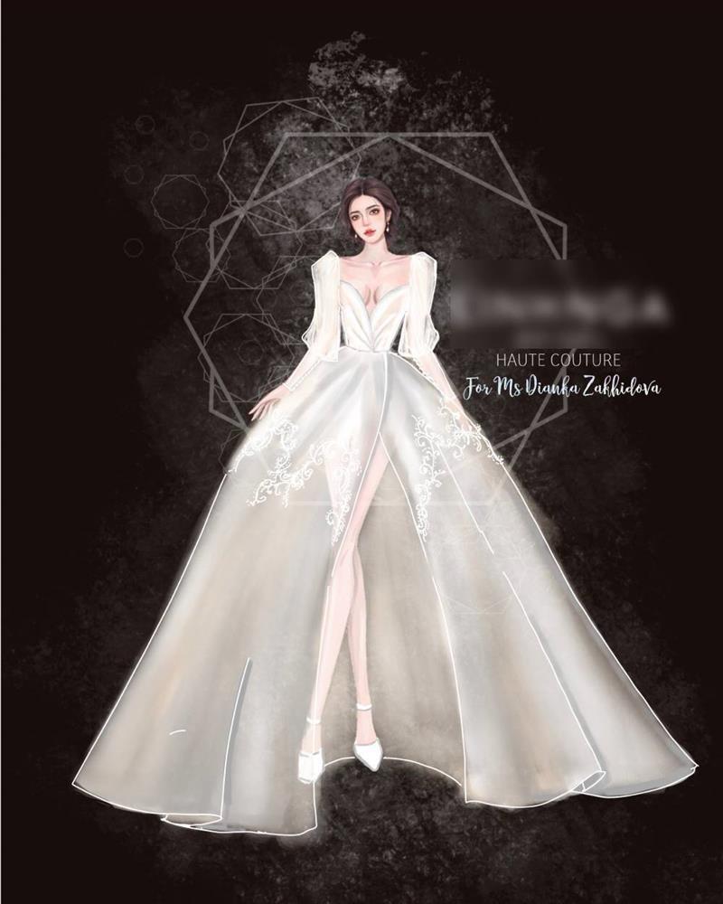 Cận cảnh váy cưới thứ hai đẹp như cổ tích của bà xã Bùi Tiến Dũng-4