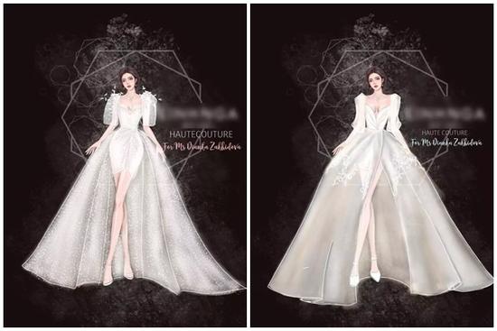 Cận cảnh váy cưới thứ hai đẹp như cổ tích của bà xã Bùi Tiến Dũng