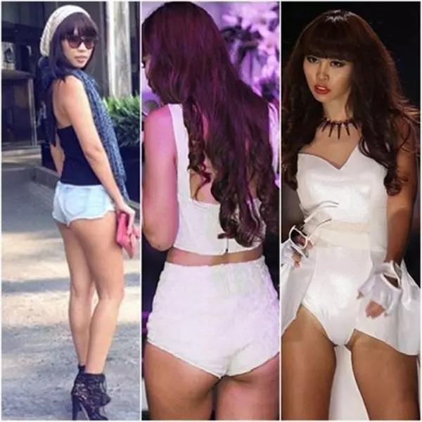 Cao Thái Hà mặc quần gái hư ngắn như đồ lót-7