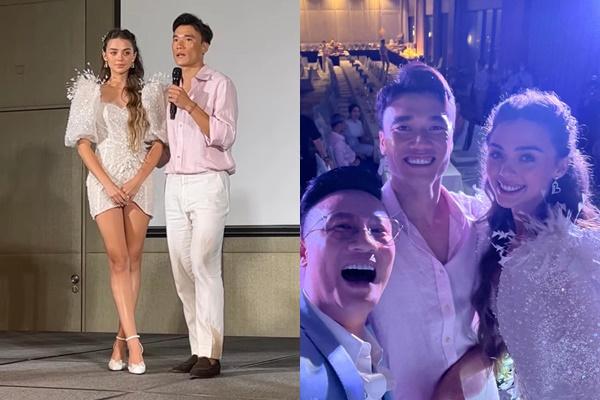 Bui Tien Dung turned the wedding ceremony into a celebration of Vietnam’s championship