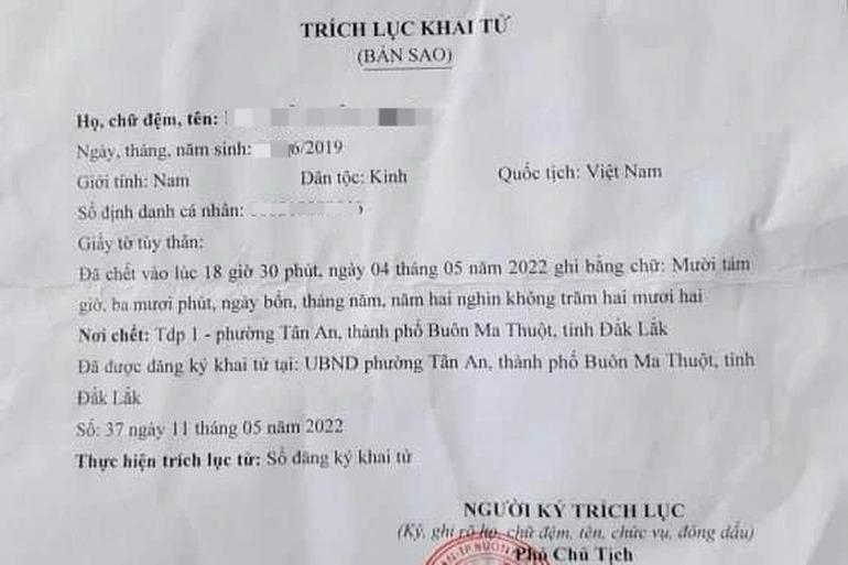 Mẹ khai tử cho con còn sống: Người thân yêu cầu tìm cháu bé-3