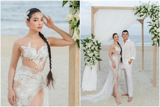 Phương Trinh Jolie 'mặc như không' khi tổ chức lại đám cưới ở biển