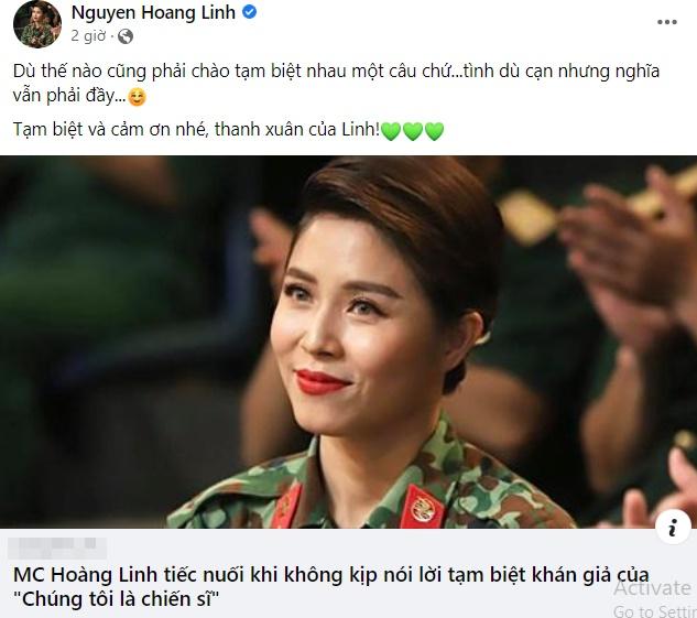 MC Hoàng Linh chia tay Chúng Tôi Là Chiến Sĩ sau 15 năm gắn bó-1