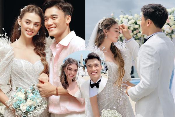 Photos of the wedding ceremony of Bui Tien Dung, the beauty of the foreign bride is DELICIOUS