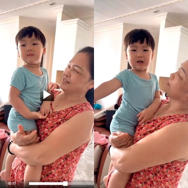 Quý tử Hòa Minzy khóc níu chân mẹ, dân mạng tràn vào xót xa-4