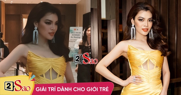 Miss Tran Dai revealed her true beauty when attending the event Vo Viet Chung