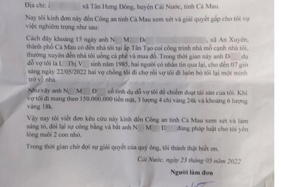 Vợ mang hết tiền vàng theo nhân tình, chồng lên đồn cầu cứu