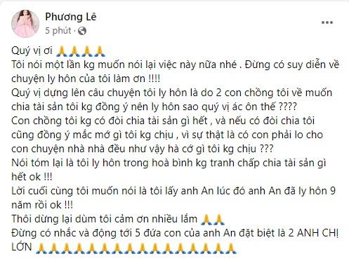 Phương Lê chốt hạ: Đừng đụng tới 5 đứa con của chồng tôi!