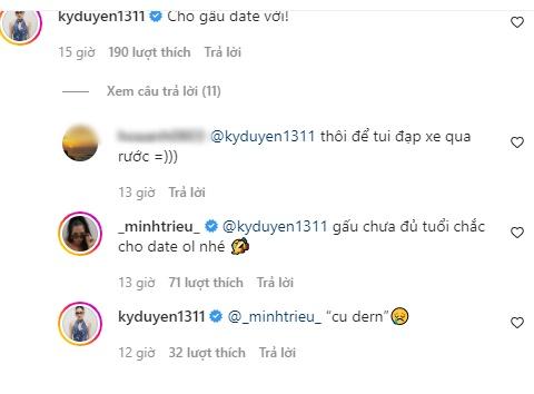 Minh Trieu posted a photo of a couple dating a strange guy, what did Ky Duyen say? -4