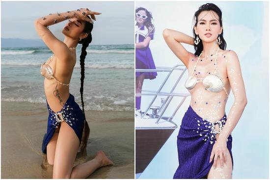 Phương Trinh Jolie hớ hênh điểm nhạy cảm khi mặc bikini tiên cá