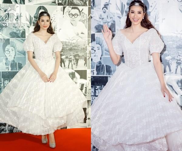 Mặc như cô dâu ở Cannes, Hương Giang bị so với Phạm Hương-13