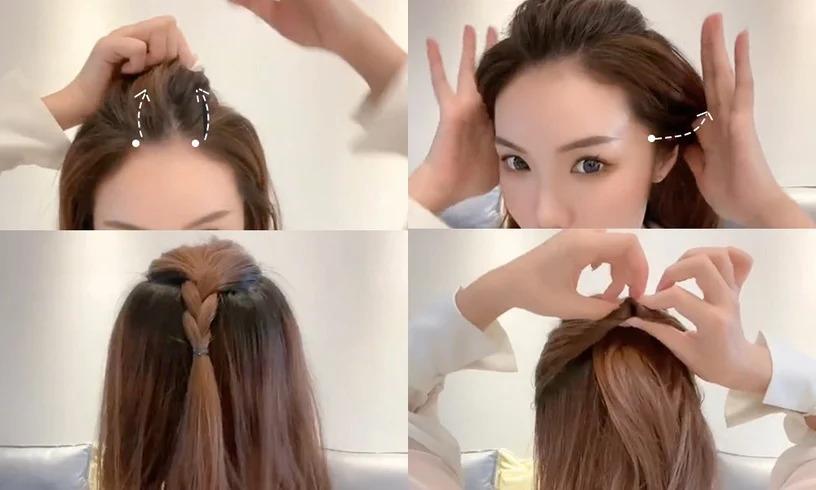 The round-faced girl immediately learned Trieu Lo Tu 5 very pretty hair ties-8