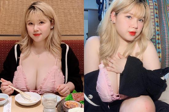 Ngán ngẩm hotgirl Hải Dương ăn hàng, show vòng 1 'tràn' hết bàn tiệc