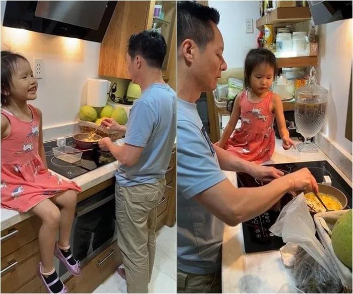 Đại gia Đức An nấu ăn, con gái ngồi cạnh bị bình luận khiếm nhã-1