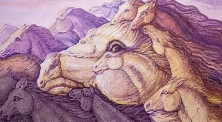 Bức tranh có mấy con ngựa? Câu trả lời tiết lộ phẩm chất của bạn!-1