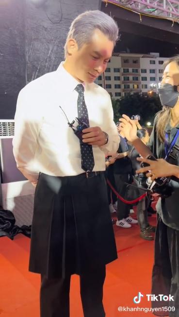 Nam Trung lại mặc váy đi sự kiện nhưng có ô dề như lần trước?-2