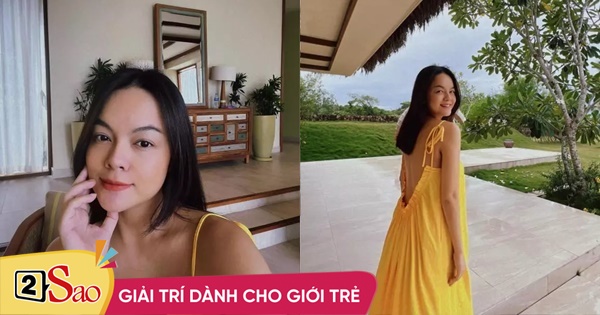 Pham Quynh Anh wears a wide skirt to hide her belly, her round face is about to give birth