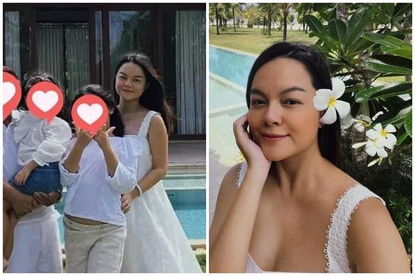 Pham Quynh Anh confidently shows off her bare face, the first round is stretchy for a pregnant mother