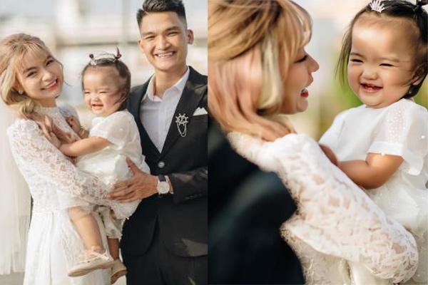 Mac Van Khoa’s wife released a wedding photo, her daughter’s happy face took up all the waves