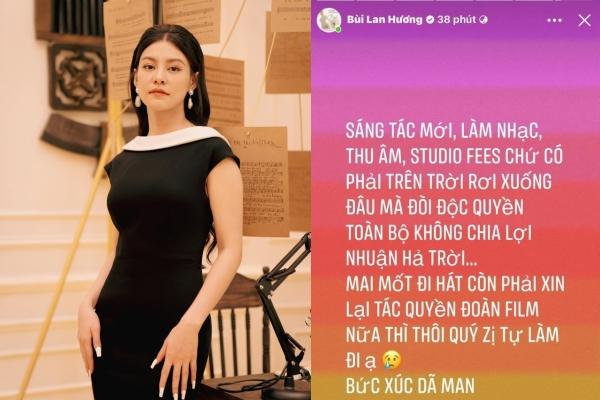 Bui Lan Huong is upset about sharing music profits with the film crew
