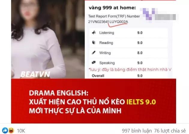 Nữ sinh 20 tuổi đạt 9.0 IELTS: Bảng điểm bị bóc phốt hàng dỏm-1