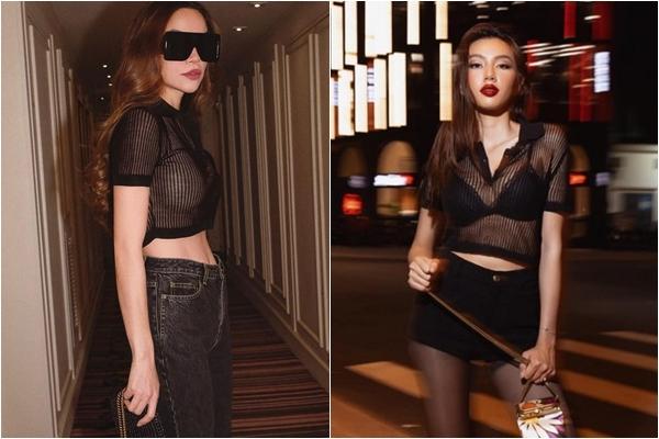 Thùy Tiên từ chối thả rông khi mặc lại áo xuyên thấu của Hà Hồ-6