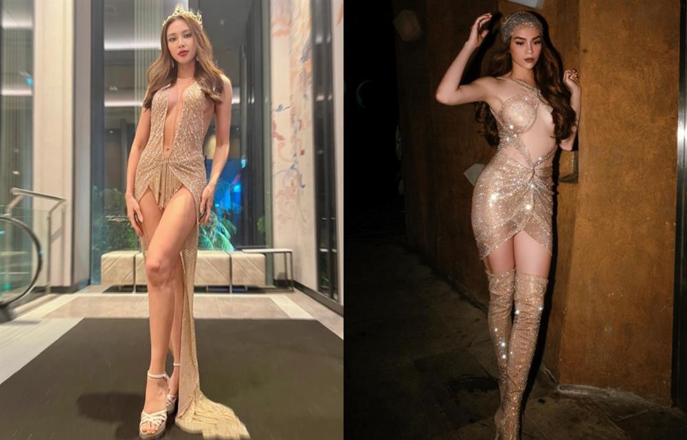 Thùy Tiên từ chối thả rông khi mặc lại áo xuyên thấu của Hà Hồ-13