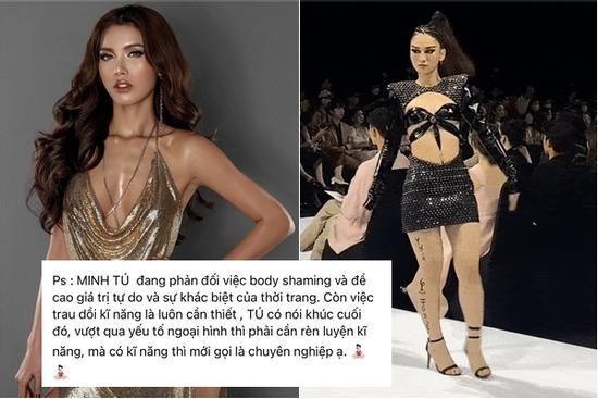 Minh Tú về phe Lê Bống sau màn catwalk bị chê 'gà Đông Tảo'