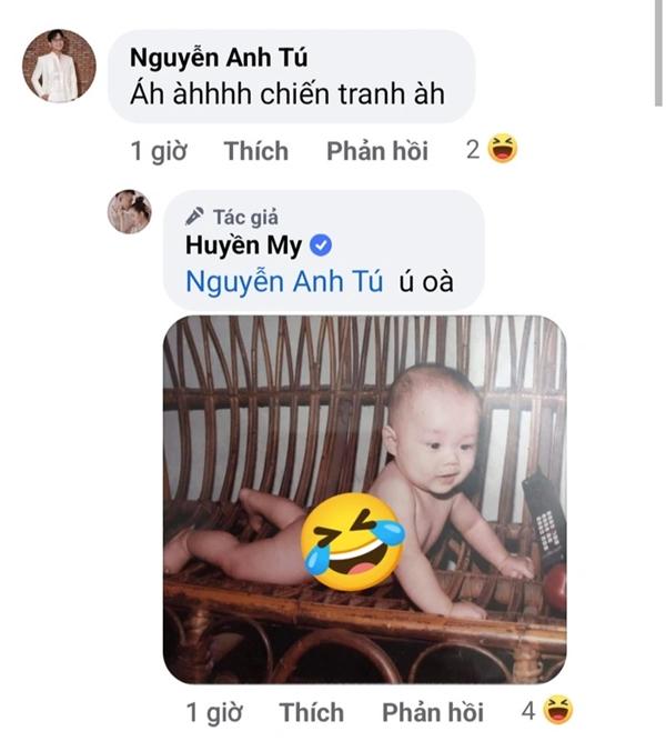 Vợ chồng Anh Tú - Huyền My chiến tranh, cùng đăng ảnh thuở bé-4