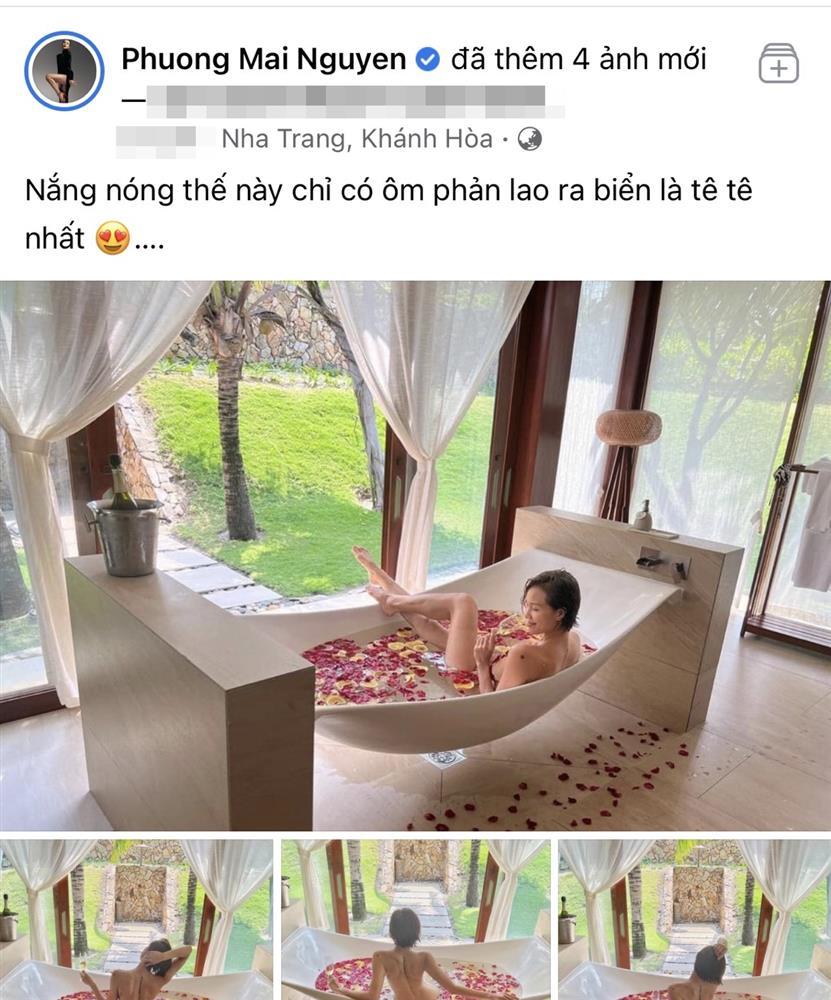 MC Phương Mai nhận bão like vì ảnh tắm bồn không mảnh vải-1