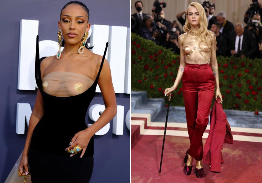 Trào lưu mặc trang phục lộ miếng dán ngực-1