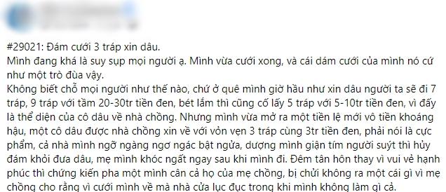 Đưa mẹ chồng 400 triệu, con dâu ê chề khi nhà trai đi xin dâu chỉ 3 tráp-1