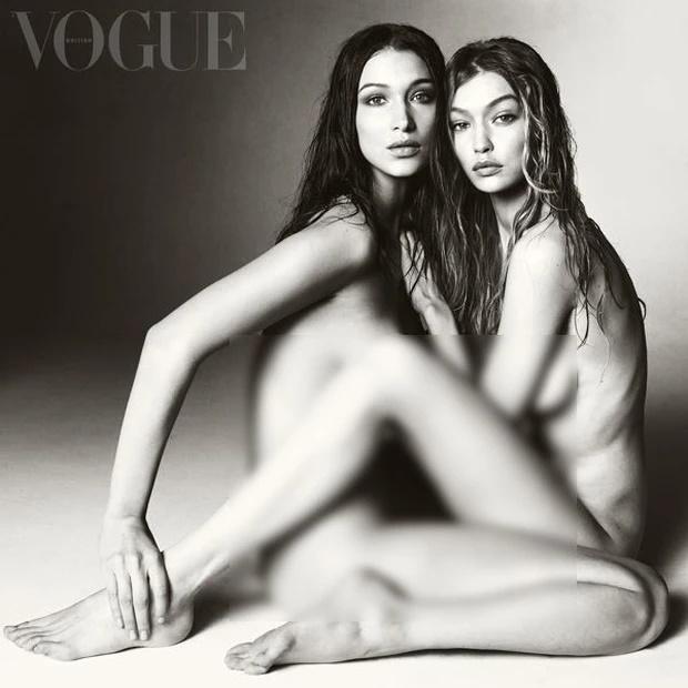 Chị em Gigi - Bella Hadid chụp ảnh nude nghệ thuật, khoe body siêu gợi cảm trên tạp chí Vogue.