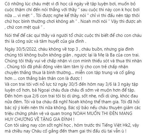 Hoa hậu Diễm Hương bức xúc khi con trai bị xử ép cuộc thi bơi-3