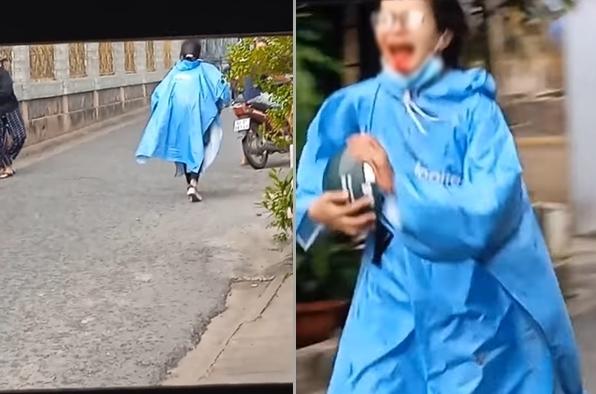 Clip: The female student was hit by a motorbike with all her teeth broken, the attacker ran away-1