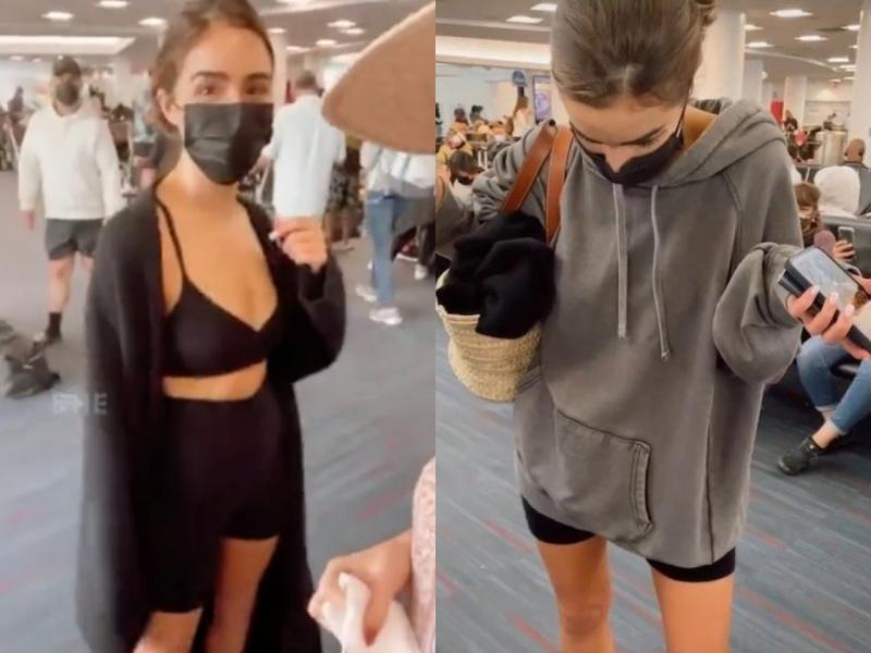 Taiwanese beauties are criticized for casually wearing clothes like underwear on a plane-4